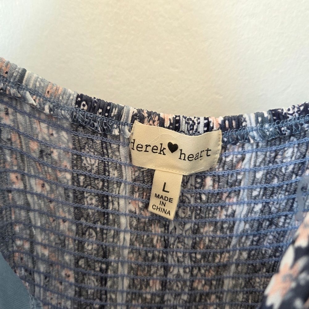 Derek Heart Paisley Floral Maxi Dress Twist Front Y2K 90s Beach Vacation Large - Picture 10 of 13